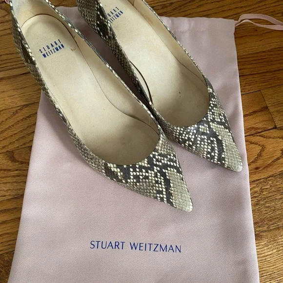 Stuart Weitzman Snake Print Women's Shoes Sz10 - Picture 6 of 6